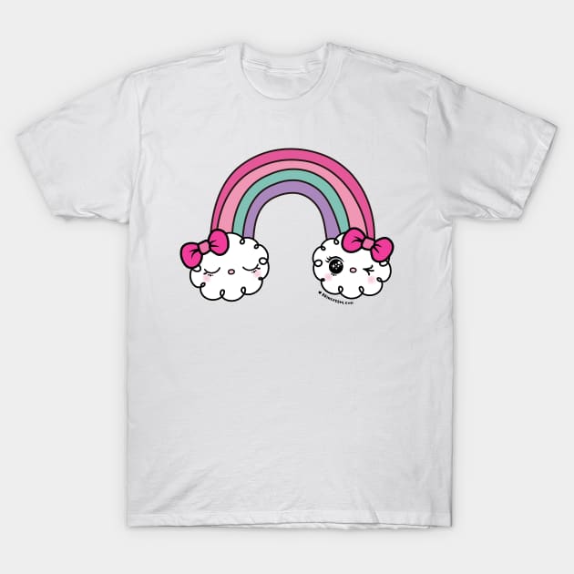 cute kawaii cloud and rainbow T-Shirt by princessmi-com